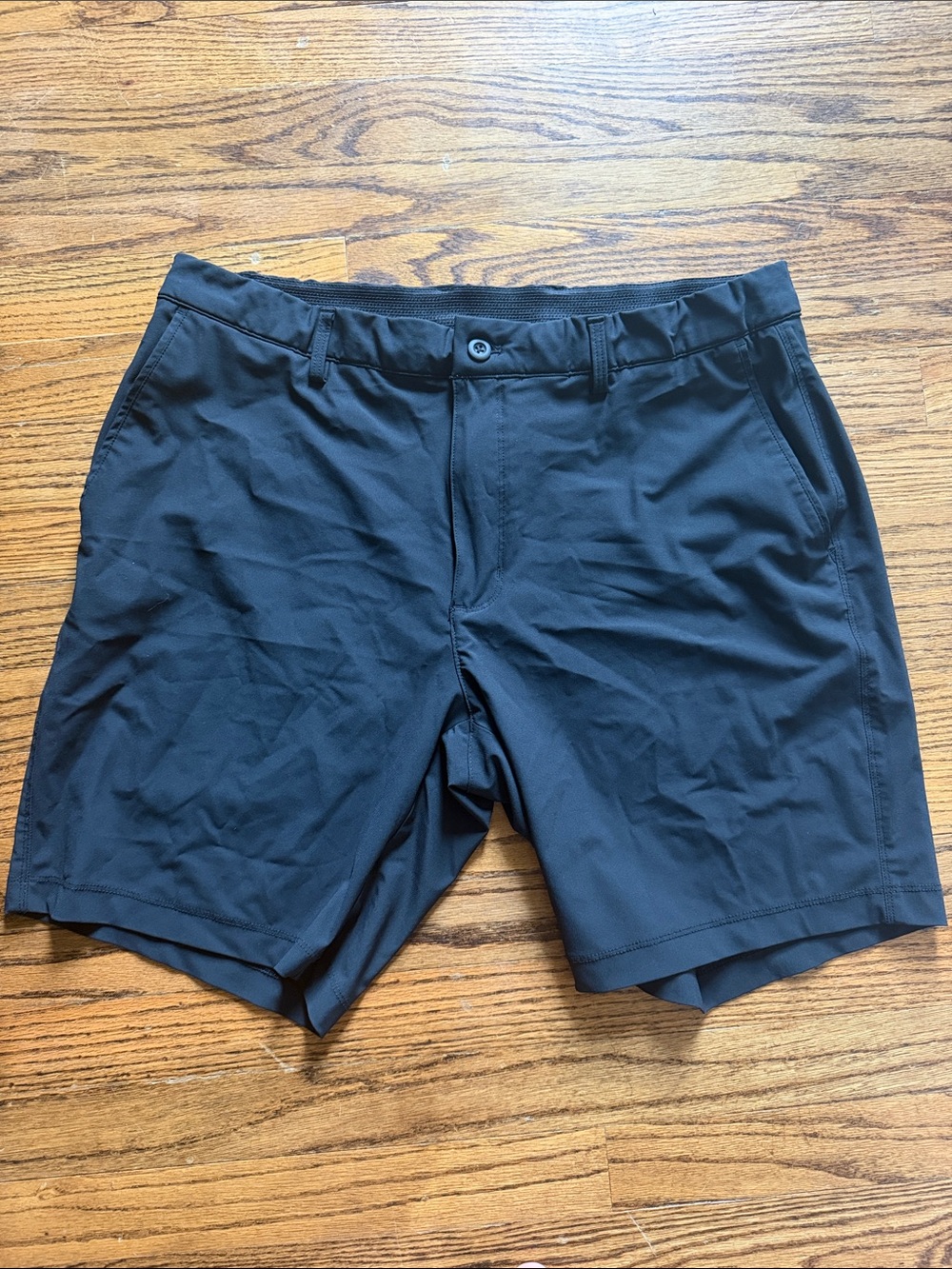 Greg Norman Collection Men's Black Flat Front Performance Shorts